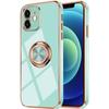 Защитный чехол - E.F.CONNECTION - для iPhone 12 - Бирюзовый - Золотая окантовка - Ударопрочный