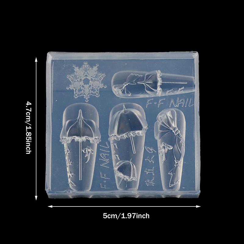 1 шт. Силиконовая форма для ногтей Мультяшная Мечта Кружево Зонтик 3D Ювелирные изделия для ногтей Художественная и Креативная Форма для ногтей