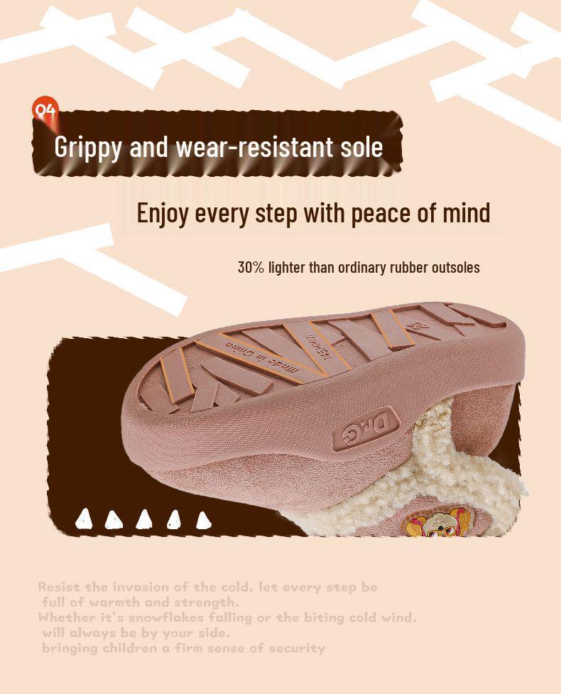 Paw Patrol Plush-Lined Kids' Slip-On Shoes: Autumn/Winter 2025, Round Toe, Lightweight, Chinese Style