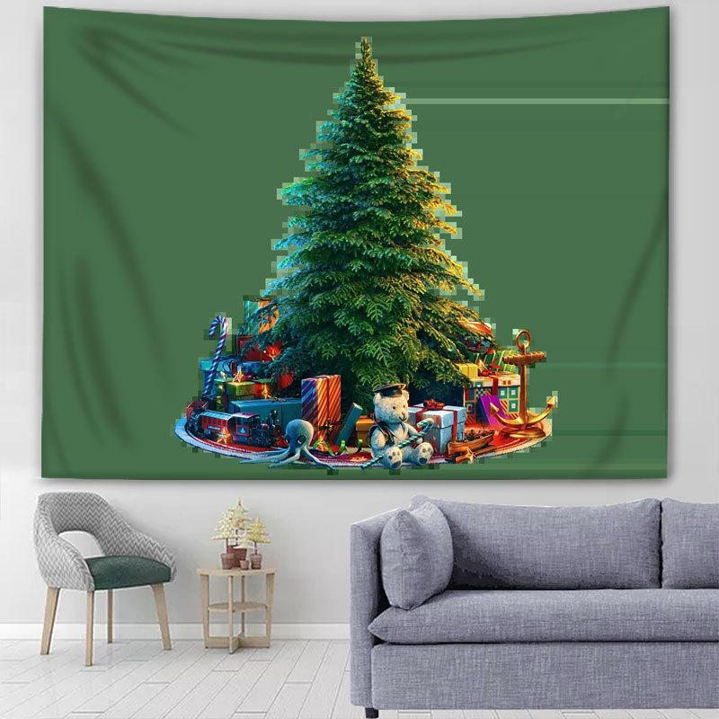 Рождественский фон, ткань, подвесная ткань, прикроватный гобелен для девочек, настенная ткань для общежития, подвесная картина