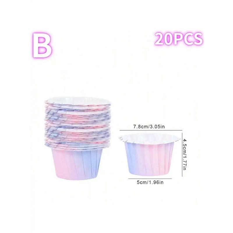 Gradient Color Cupcake Wrapper Cup Baking Cups Grease-proof Muffin Liners Containers Wrapper High Temperature Oven Special Mold