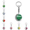 Cup Flags Keychain Double-sided Rotating National Flag Keychain Pendant Jewelry Sports Events