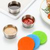 1 Set 40ml Sauce Cup with Silicone Lid Good Sealing Leakproof Outdoor Picnic Portable Salad Dressing Container Daily Use