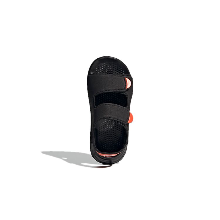 Adidas Swim Sandal Space Leather Kids Sandals Kids Sandals Black Orange FY8936