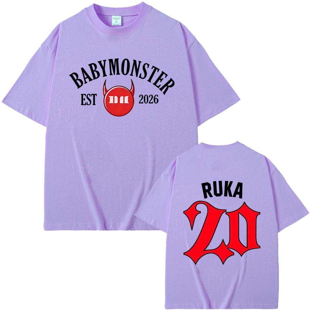 Hot Sale Babymonster Ahyeon Asa Rami Rora Ruka Pharita Chiquita 2026 Merch T-shirts Men Women Fashion Casual Oversized T Shirts