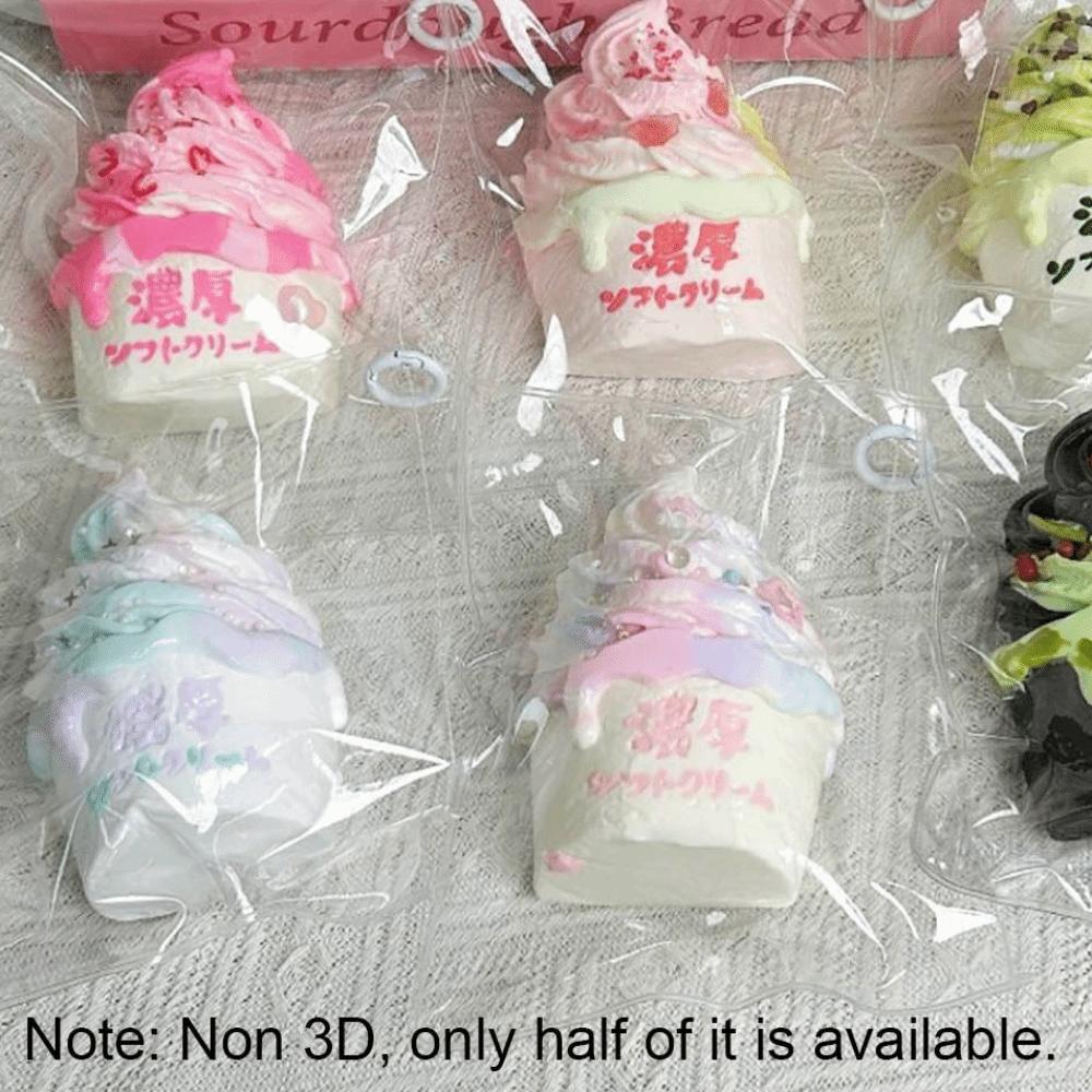 Simulation Ice Cream Squeeze Toy Food-Grade Silicone Slow Rebound Toy Soft Fingertip Toy Christmas