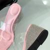Fashion Fashion Crystal Rhinestones Wedge Slippers for Women Summer Open Toe High Heels Slides Female Shoes PVC Transparent Sandals