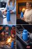 500 steel thermal bottle for hot and cold drinks, blue