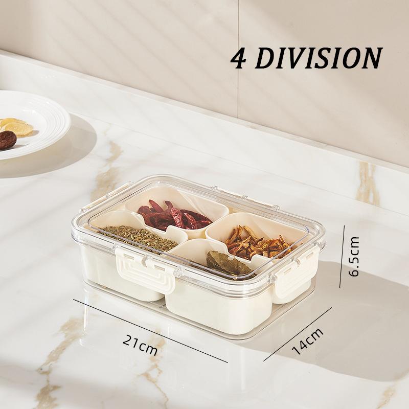 Кухонный ящик для хранения специй, бытовой ящик для хранения приправ большой емкости, настольный ящик с ручкой для хранения, герметичная банка