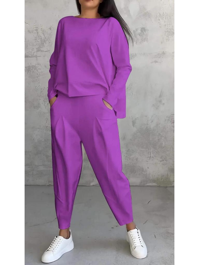 Фирменный повседневный женский комплект из полиэстера с длинными рукавами, летний 2024 год.