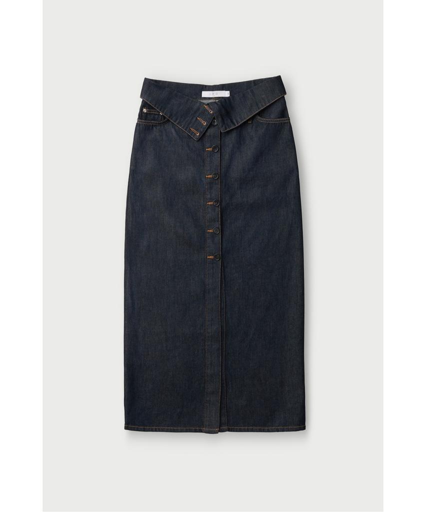 IROWOMEN Rosiane Tencel Denim Foldover Skirt Iokam26101Bux