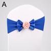 1PC Stretch Chair Bands Bowknot Flower Chair Sashes Banquet Event Decor Wedding Party Supplies