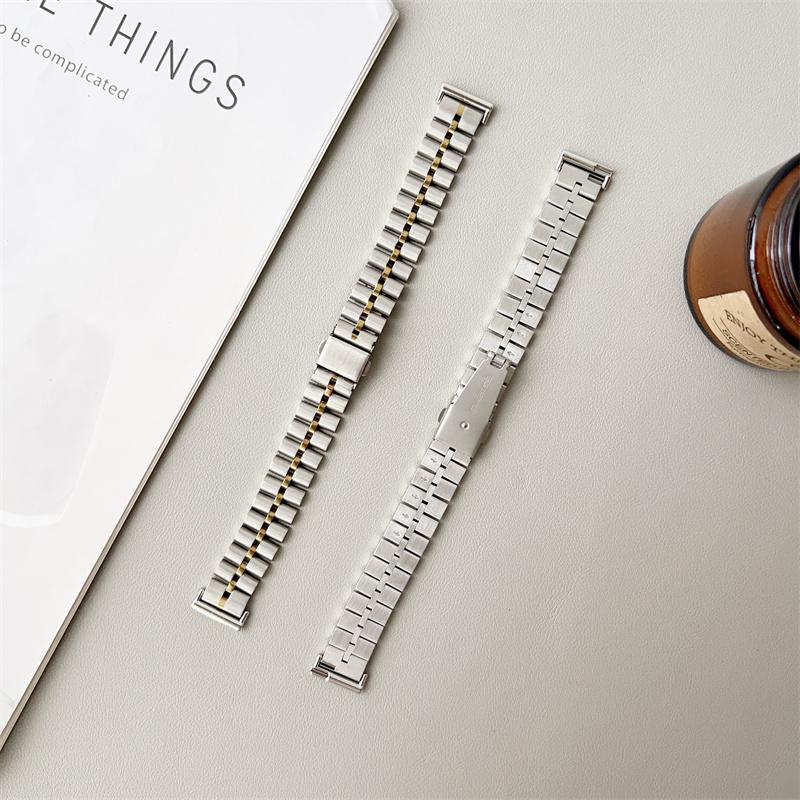 18mm Women Stainless Steel Strap For Huawei GT4 41mm Smart Metal Bracelet For Samsung Galaxy Watch 4/5/6 40mm 44mm Replacement