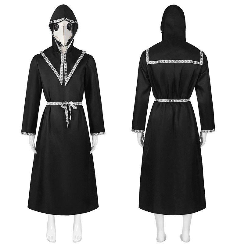 Halloween Adult Medieval Steampunk Style European and American Plague Doctor Costume with Bird-Beak Crow Mask