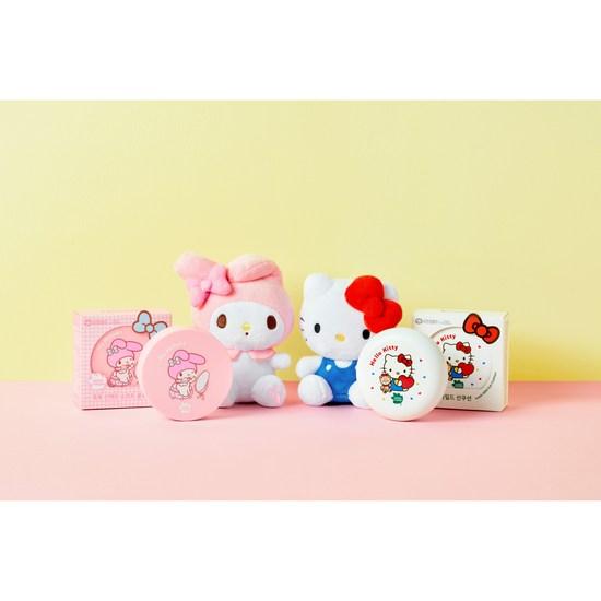 Green Finger Infant Hello Kitty Mild Sun Cushion SPF50+ PA++++, 14g, 2 Pieces, a Popular Character In Korea