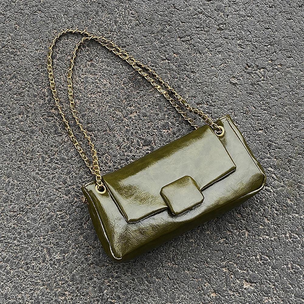 Женские ретро сумки через плечо из искусственной кожи с текстурой на цепочке Сумка-мессенджер Корейские сумки в стиле темперамент со всеми соответствиями
