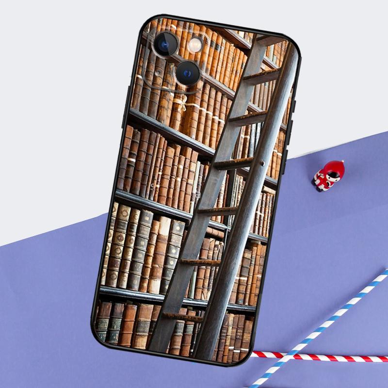 Винтажная КНИГА Книжный червь книжная полка Чехол для телефона Для iPhone 16 Pro 15 Pro 11 12 13 14 Pro Max Mini XR 16e 15 16 Plus Защитный корпус
