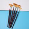 5 шт./компл., детские студенческие веерные ручки, ручка для рисования гуашью, нейлоновые волосы, деревянная ручка, набор кистей для рисования, товары для рукоделия