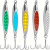 Essential Anglers Lure Set - Versatile Metal Baits for Saltwater & Freshwater Fishing - Durable Treble Hook Design for Trout, Bass, Salmon
