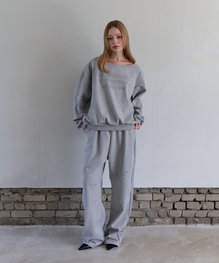 5OML Cargo Rivet Sweatpants (Melange Gray)