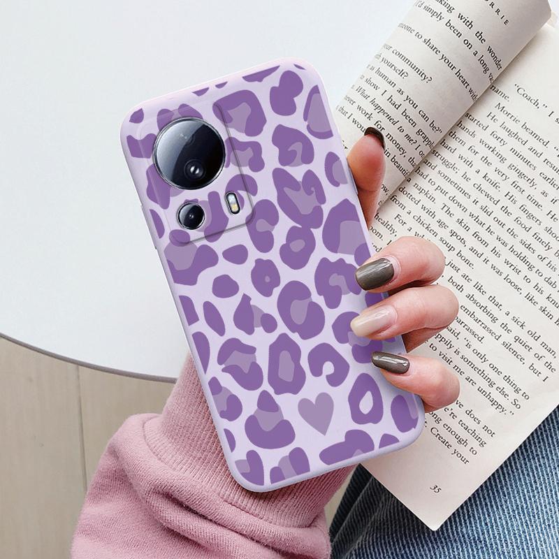 For Xiaomi 13 Lite Phone Case Cute Fashion Heart Flowers Soft Silicone Bumper Cover For Xiaomi13 Lite Fundas Shell Cartoon Gifts