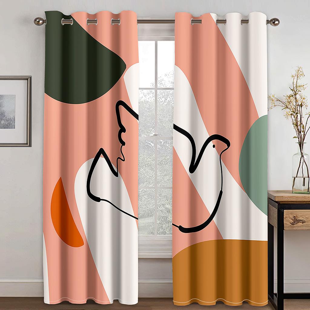 Геометрическое абстрактное искусство Anthestic Morandi Оконные шторы Жалюзи для гостиной, спальни, кухни, офиса, двери, жалюзи, окна 2 шт.