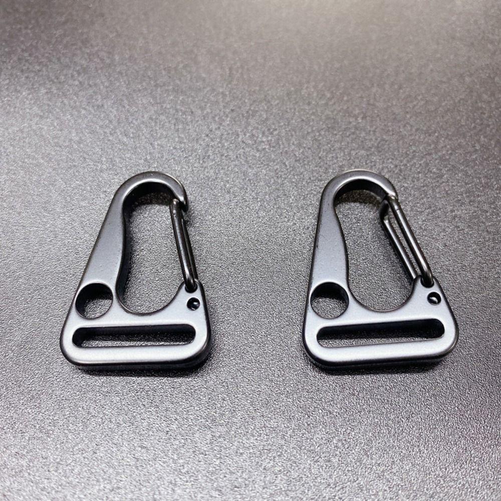 Black/Silver Hook Clips Stainless Steel Strap Buckle New Belt Carabiner Outdoor Tool