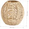 Rattan Lamp Shade Small Boho Shades Replacement - Pendant Sconce Shade Ceiling Fan Light Covers Round Woven Lampshade for Floor Lamps Pendant Light