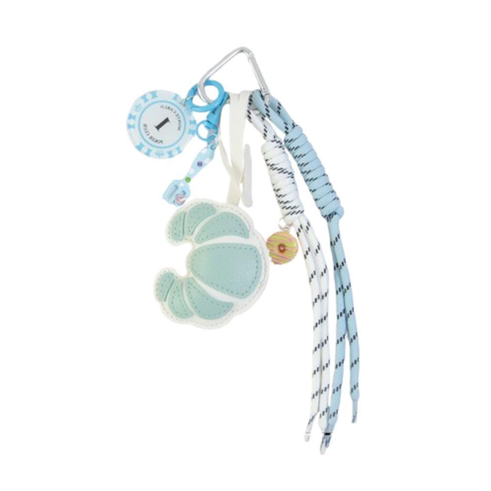 Плетеный вручную кожаный брелок-круассан, сделай сам, плетеный шнур, ПУ кожа, брелок в виде хлеба, вечеринки по случаю дня рождения