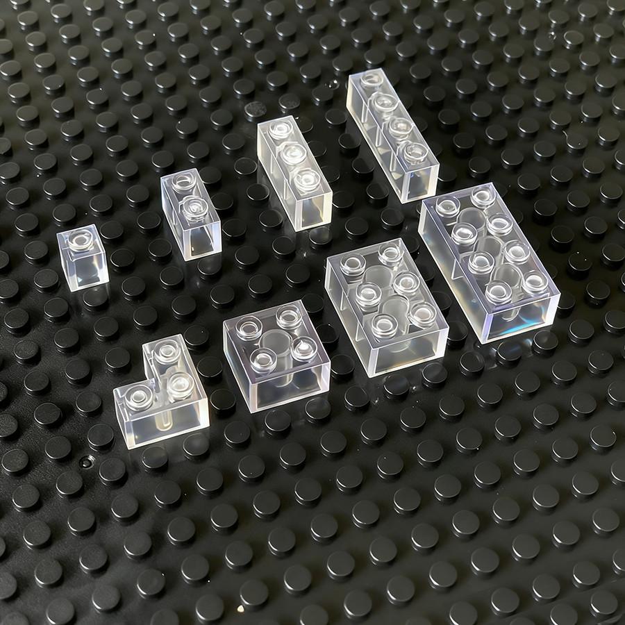 55 шт. Мелкие детали Смешанные Кирпичики Прозрачные Прозрачные Толстые Кирпичики Модель Классические Насыпные Детали Строительные Блоки Подарки Игрушки для Детей