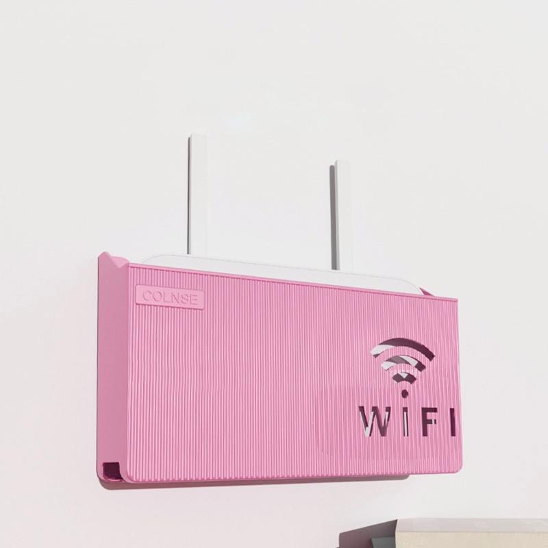 Sturdy Plastic Shelf Organizers Holds Router TV Box Optimizes Desk Space