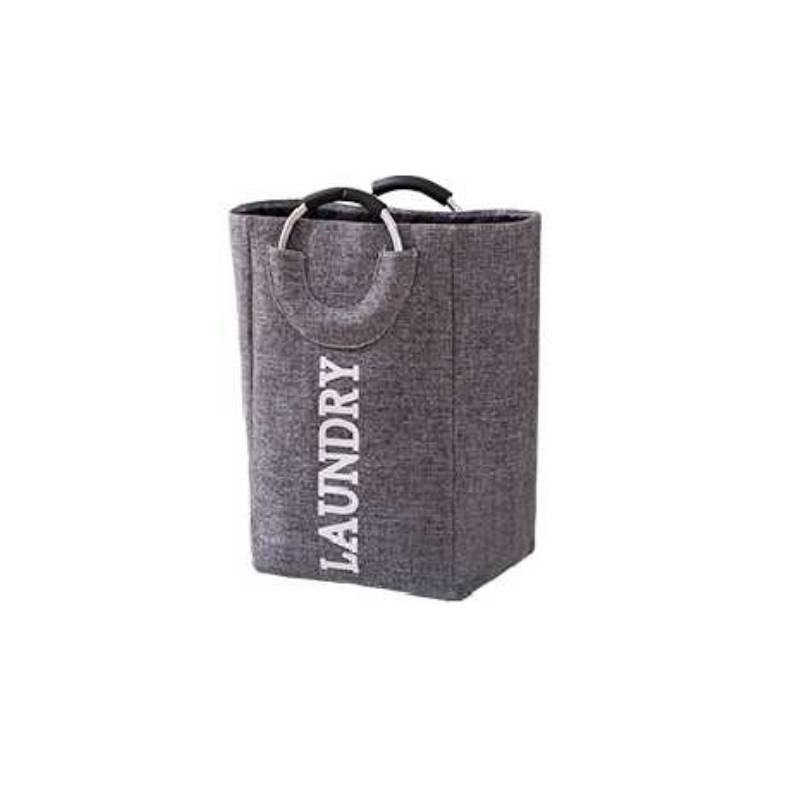 Laundry Basket Dorm Linen Collapsible Fabric Laundry Hamper with Drawstring Handle Portable Folding Dirty Clothes Bag Bathroom