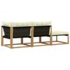 Modular Outdoor Sofa Units with Cushions White 241.5 x 83 x 73 cm