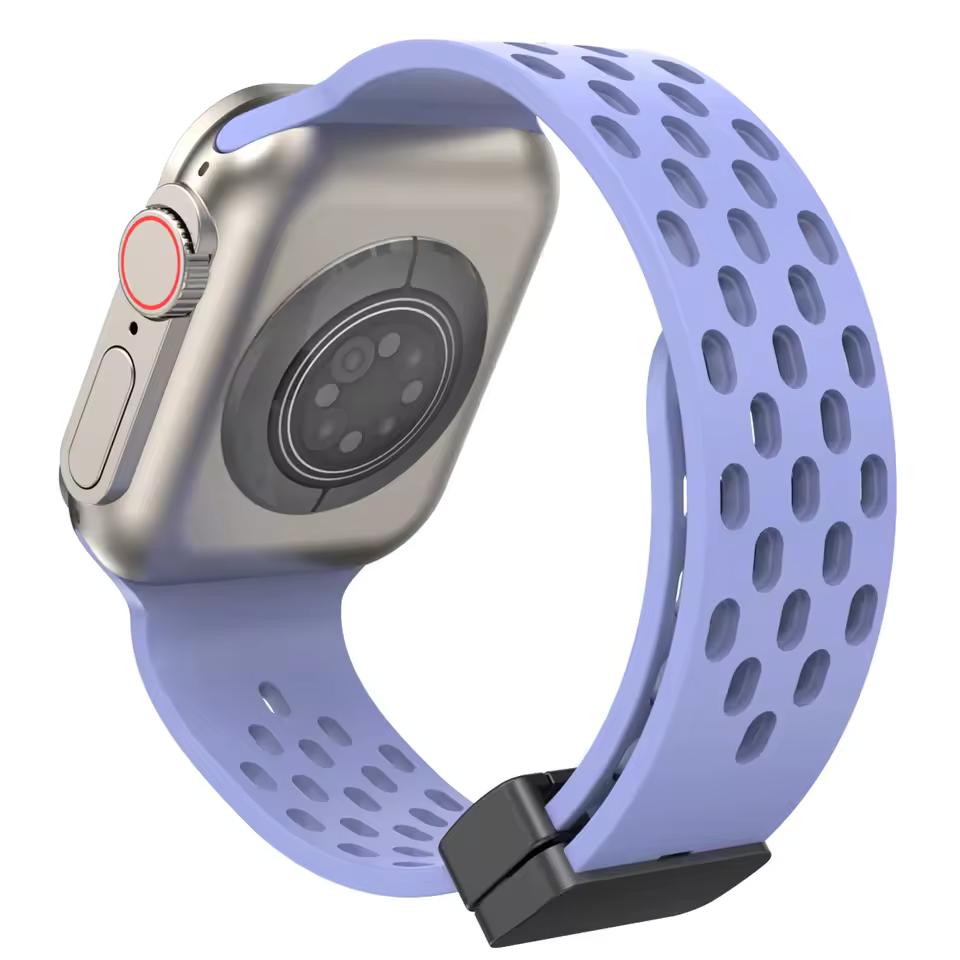 Магнитный силиконовый ремешок для Apple Watch Band Ultra 3 2 49мм 45мм 41мм Браслет для iWatch Series 11 10 9 8 7 6 SE 5 4 3 38мм 46мм 42мм 44мм