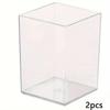 1/2 шт. Акриловый квадратный держатель для ручек, минималистичный прозрачный настольный органайзер для ручек, карандашей и канцелярских принадлежностей, для дома и офиса