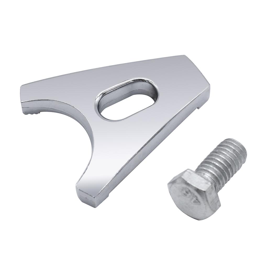 Chrome Steel Distributor Clamp Hold Down with Screw SBC BBC Replacement for CHEVY DISTRIBUTORS V8