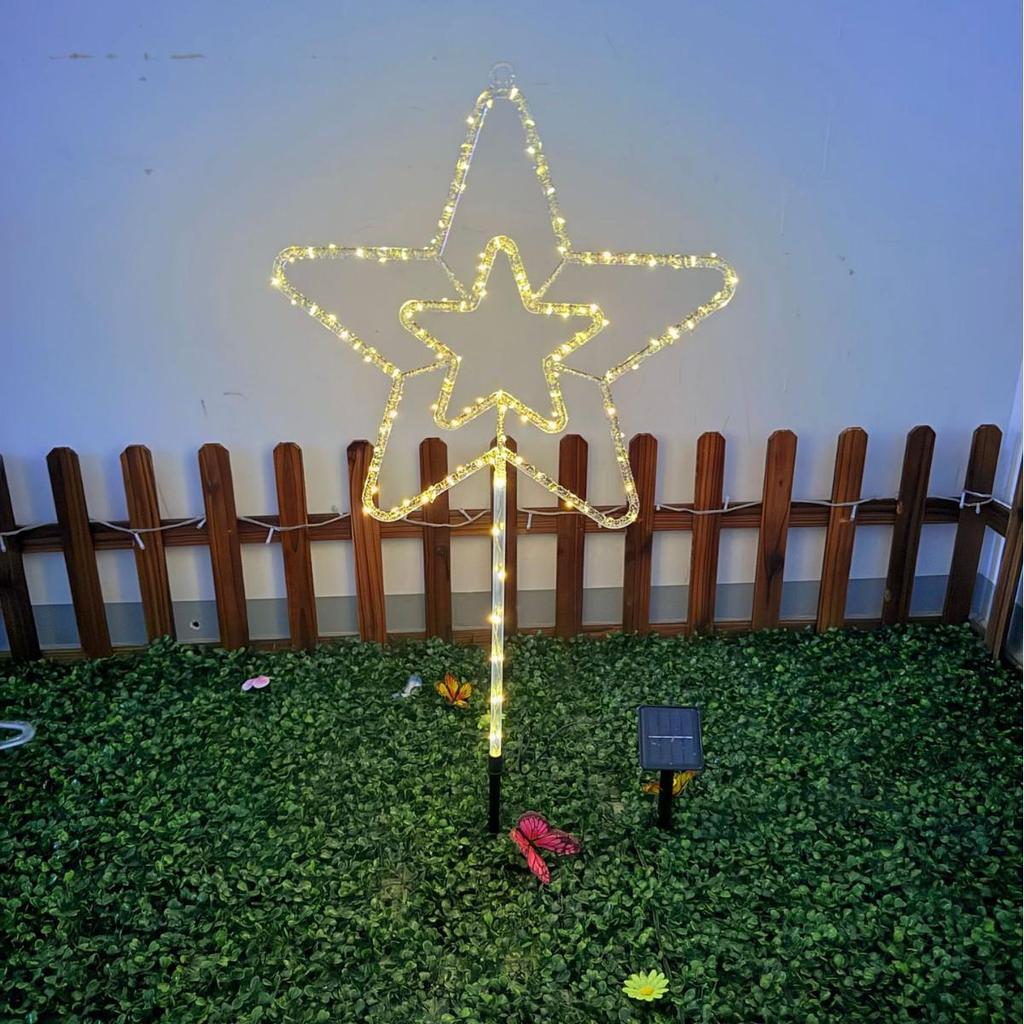 LED Solar Jellyfish Lamp: Seven-Color Stainless Steel Waterproof Outdoor Garden Light