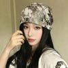 [Summer retro tie-dye stacking hat] New versatile face small thin breathable casual women's baotou
