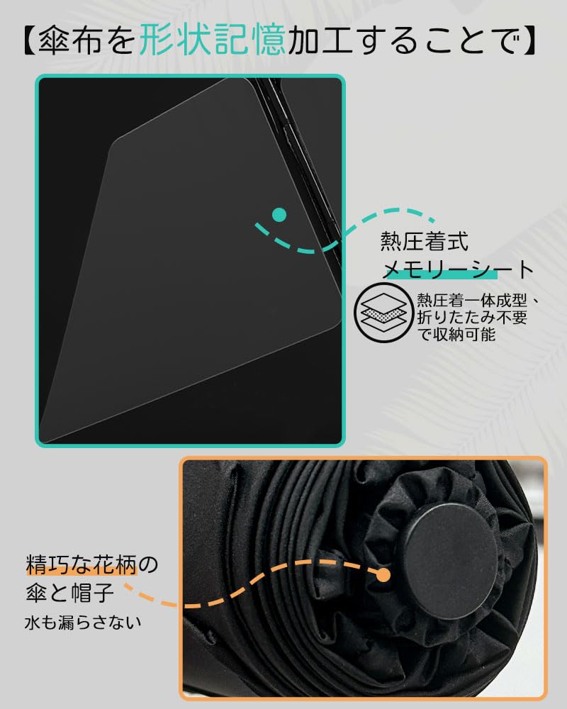 Vialifer Складной зонт из пены с памятью, с УФ-подсветкой и автоматическим нагревом, подходит для солнца и воды, для мужчин и женщин, легкий, защитный, 100%