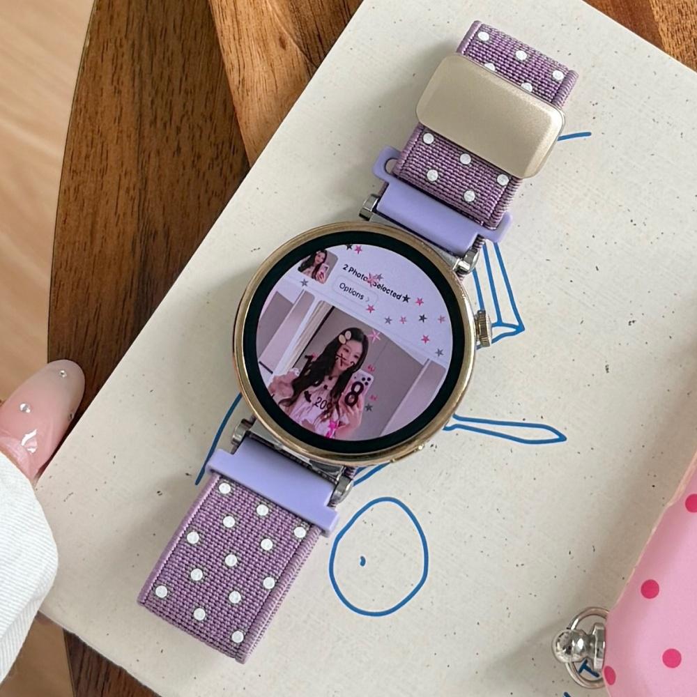 18/20/22mm Universal Polka Dot Knitted Magnetic Buckle Watch Strap Fits Huawei Xiaomi Samsung Garmin