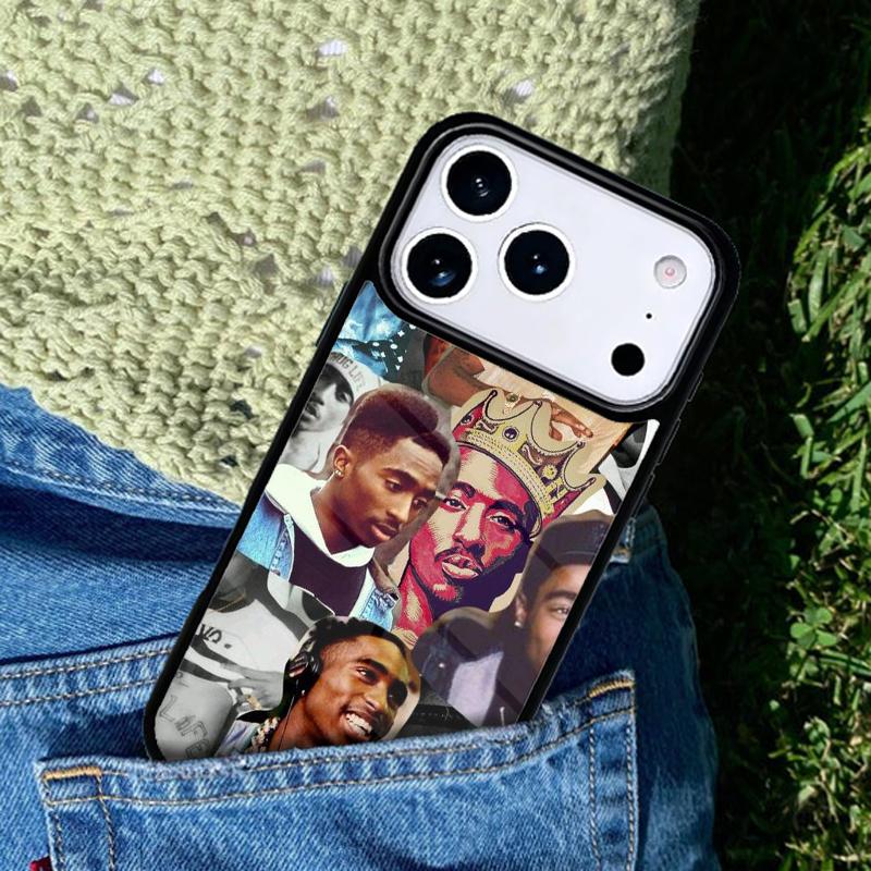 Чехол для телефона Rap Rapper 2pac Tupac Shakur Для iPhone 17 AIR 16 Pro Max 15 14 Pro 11 12 13 Ударопрочный силиконовый чехол