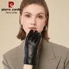 Pierre Cardin Women's Goatskin Leather Touchscreen Winter Gloves