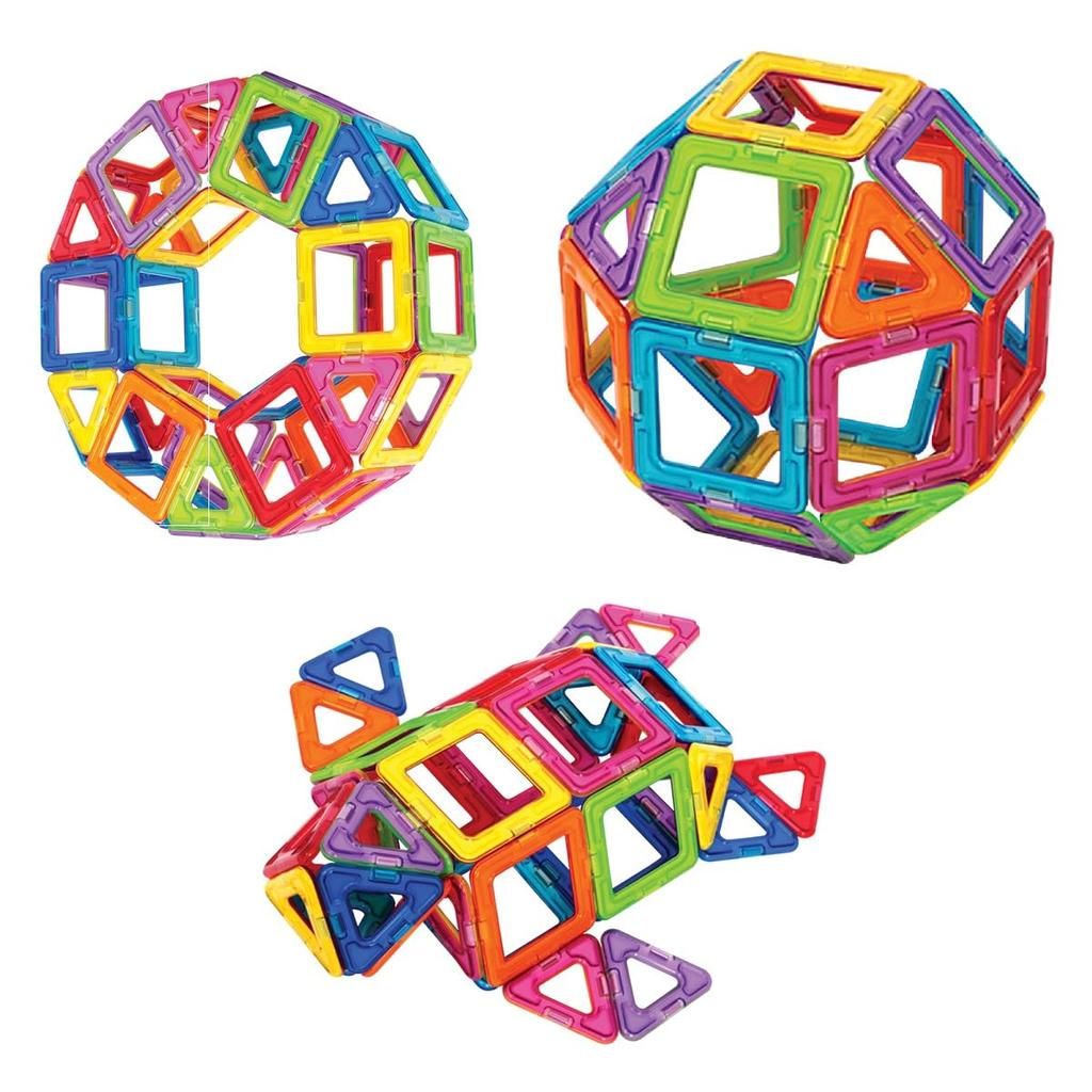 BorneLund MAGFORMERS Базовый набор развивающих игрушек для детей от 3 лет Магнитный блок MF701007J [62 предмета]