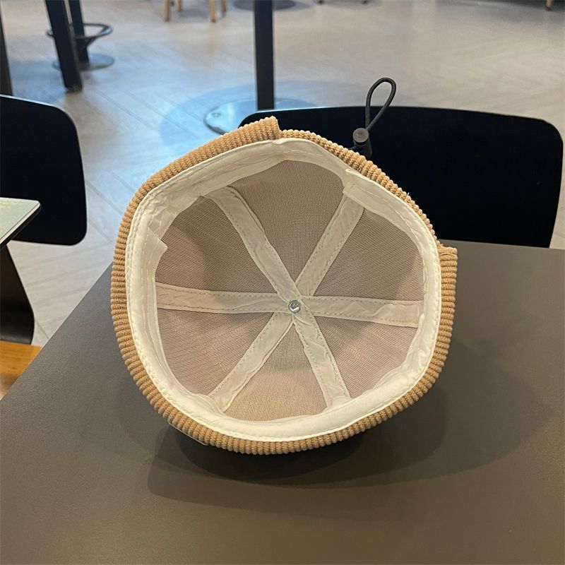 Для 1-5 лет Винтажная детская шапка без полей с буквами, однотонная вельветовая шапка для малышей, осенне-зимняя теплая регулируемая детская шапка для мальчиков и девочек