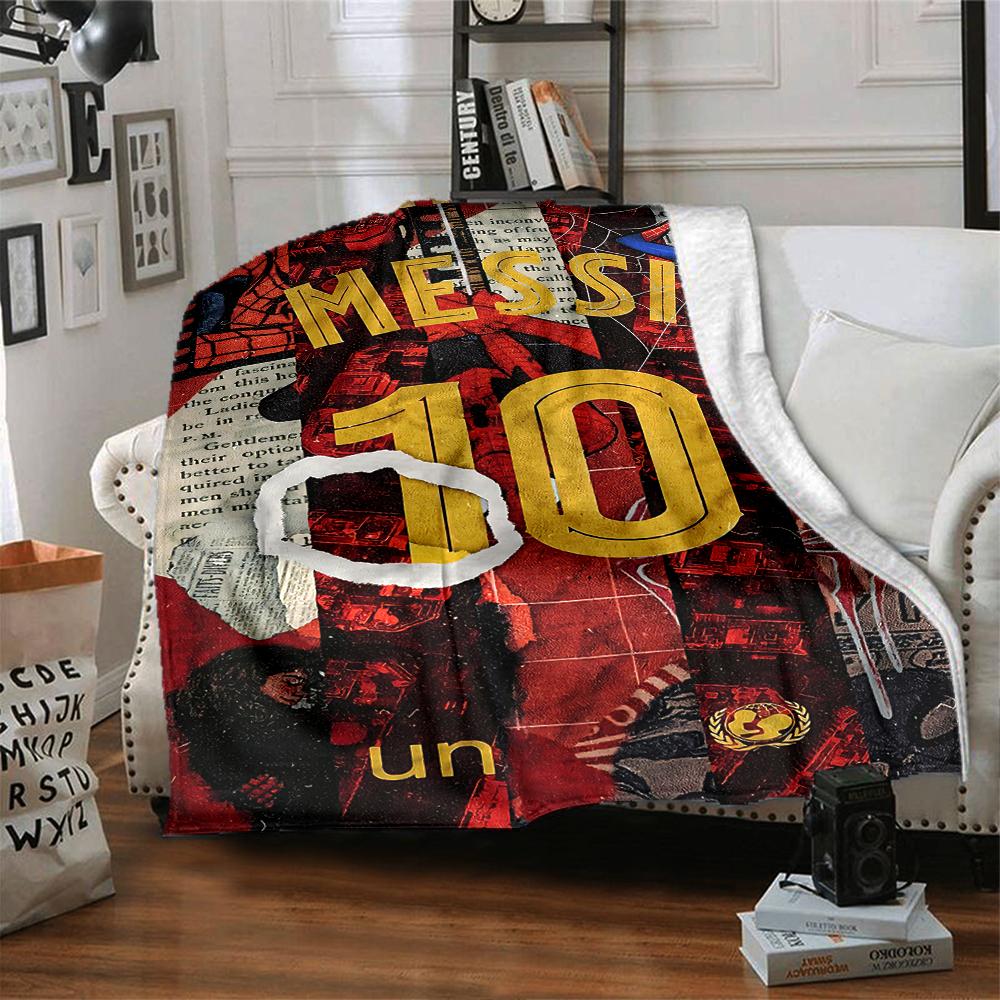 World Cup Celebration printed flannel breathable and warm blanket, a stylish home gift, suitable for home, office and bedspread use. 0713a36