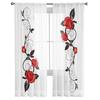 Красная роза виноградная лоза современные тюлевые шторы для гостиной спальни дома кухни окна прозрачные шторы