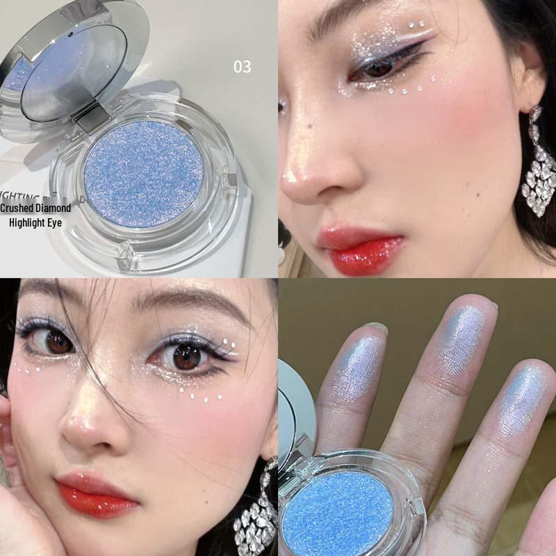 FAICCIA Мелкие мерцающие тени для век с мелкими бриллиантами: Дюпы хайлайтера Moonlit Glow