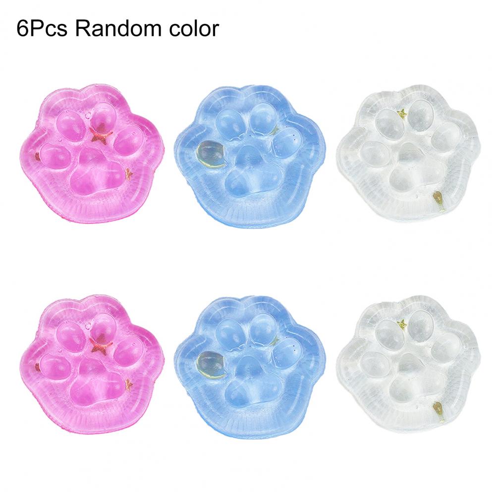 Ice Cube Squeeze Toy Transparent Squeeze Toy Stress Relief Ball Realistic Ice Cube Fidget Toy Soft Cat Paw Pinch For Adults
