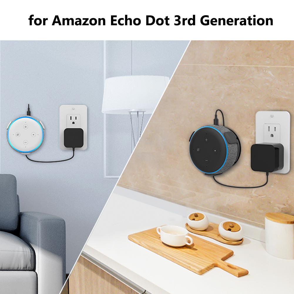 Настенный кронштейн-держатель для колонки Echo Dot 3-го поколения, органайзер для хранения умной домашней колонки