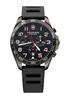 Watch FIELDFORCE SPORT CHRONO Stainless Steel Case Black Dial Black Rubber Strap Gift 241889 [Victorinox] (316L) [